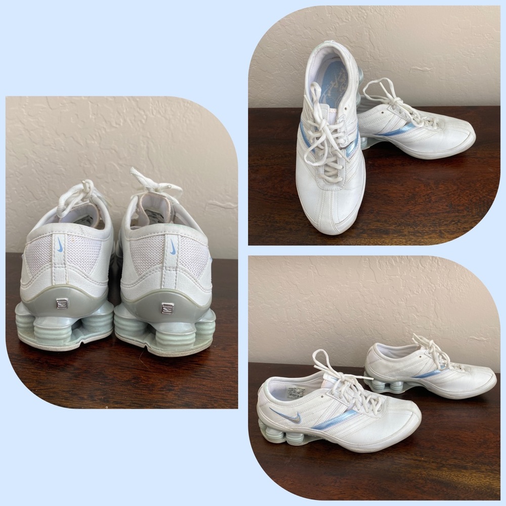 White Nike Tennis Shoes Sneakers Air Heels